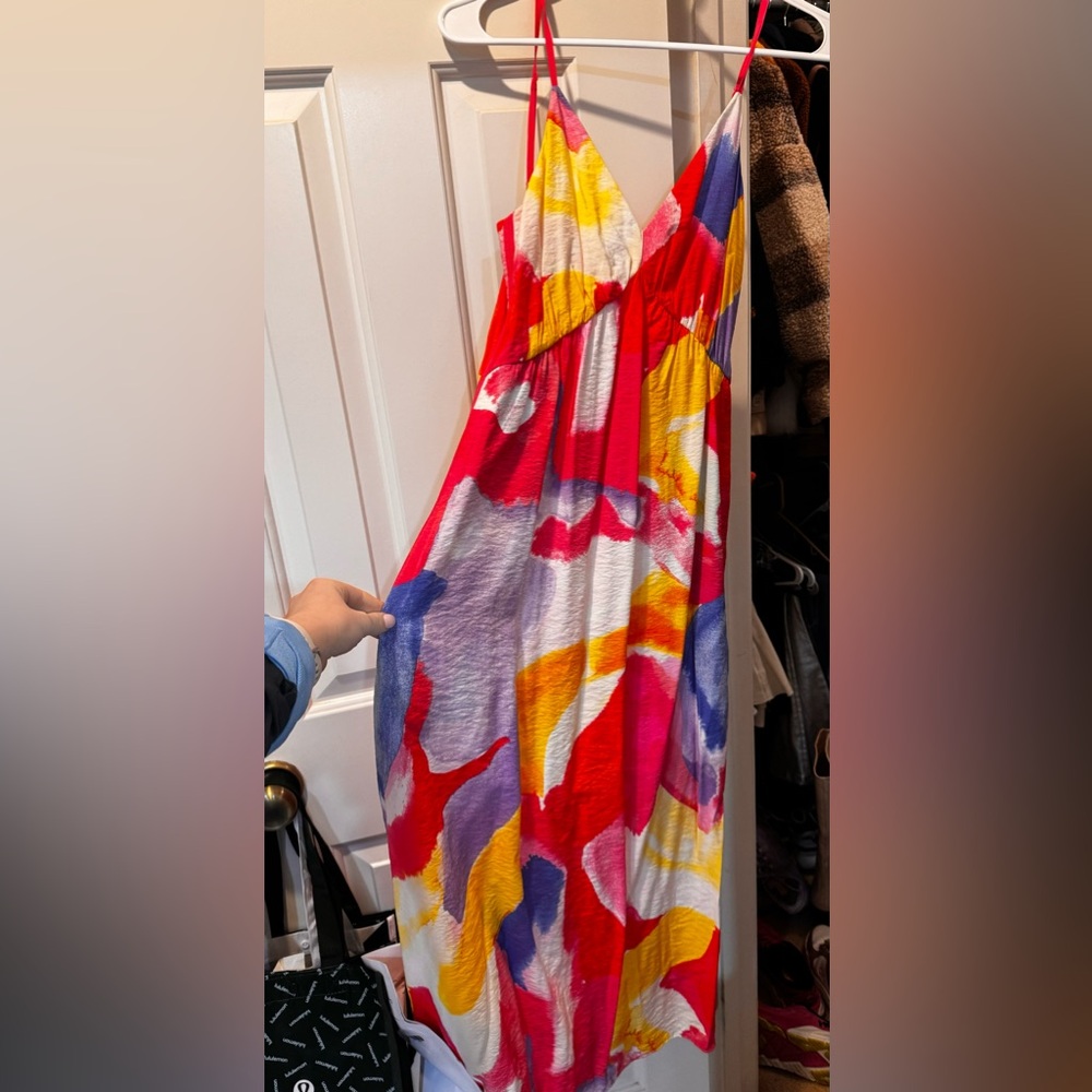 French connection midi multicolor dress worn once it’s gorgeous
